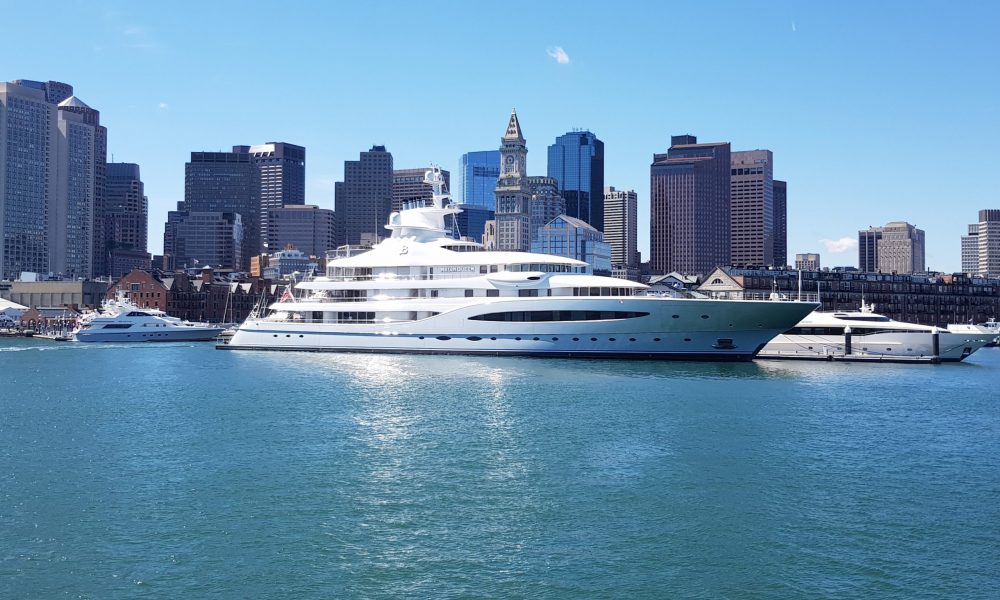 white-ship-in-a-distance-of-skyline-buildings-776030